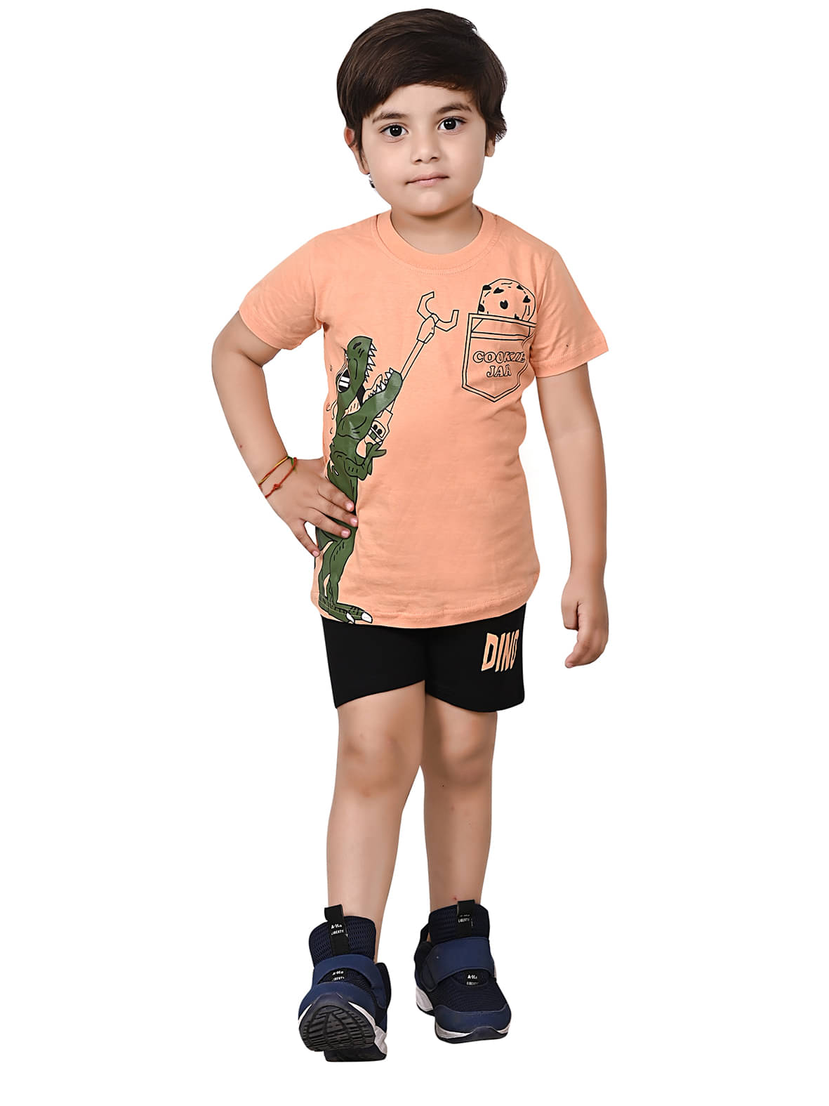 CUSHEE Pack of 1 Unisex Cotton T-Shirt & Shorts Set ( Orange ) CUSHEE Pack of 1 Unisex Cotton T-Shirt & Shorts Set ( Orange )