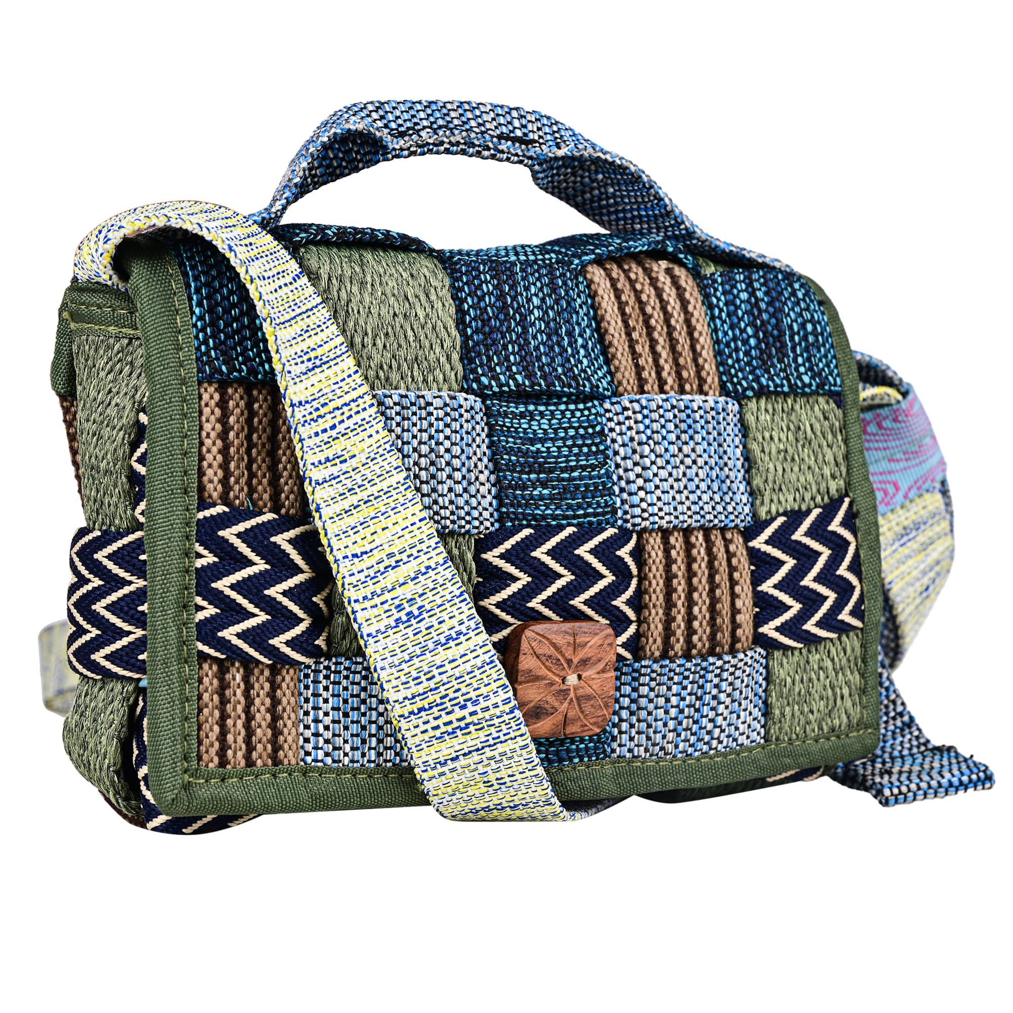     			ENSAC Sling Bag Polyster Set of 1 ( Green )