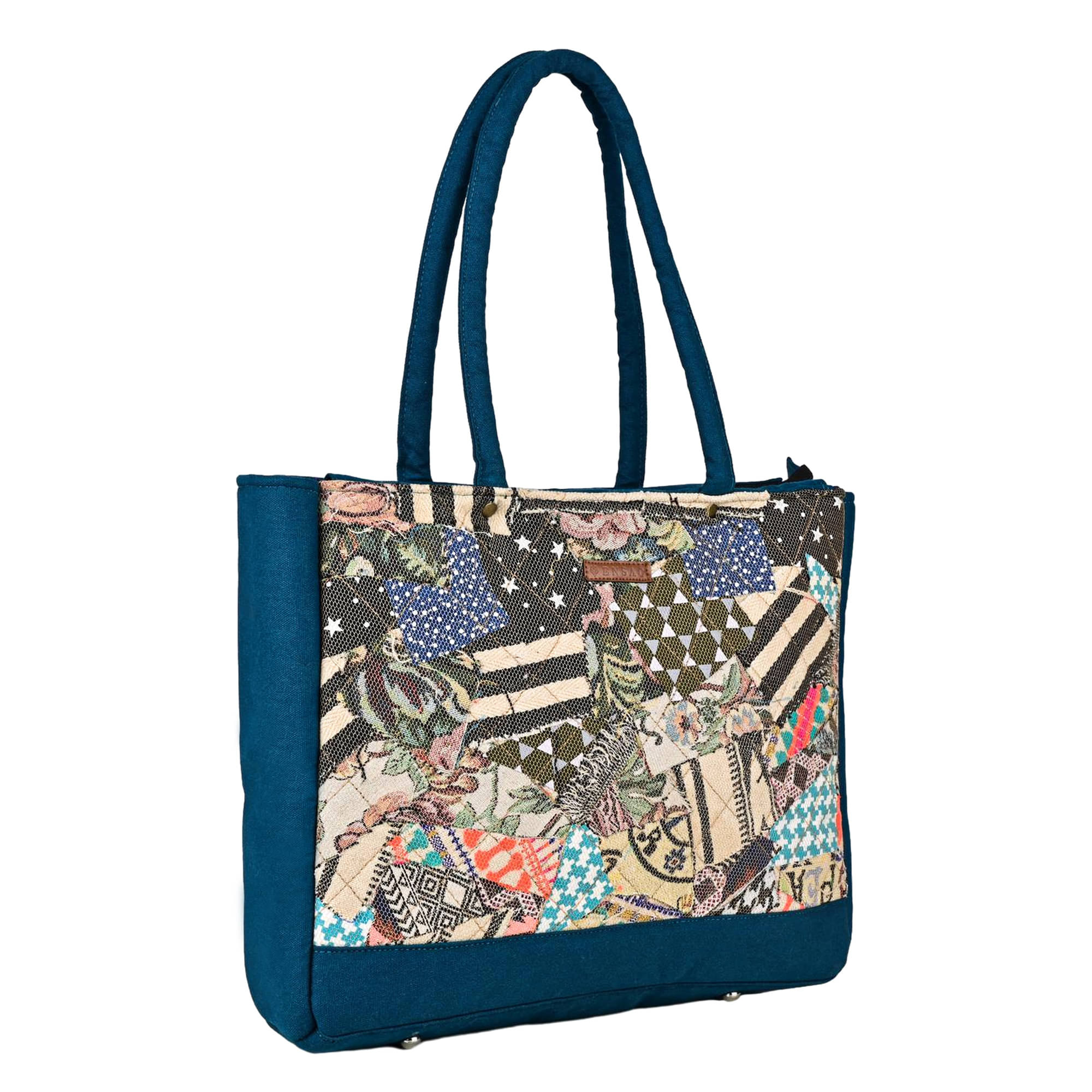     			ENSAC Tote Bag Cotton Set of 1 ( Blue )