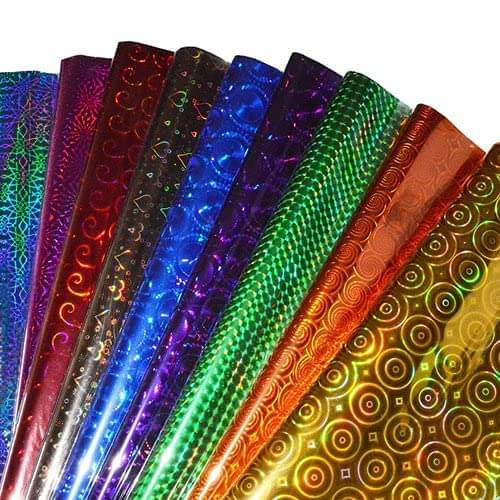     			Eclet Plastic Holographic Metallic Colour Paper Wrapping Sheets Especially for Gifts, Craft work Etc(25 sheet)