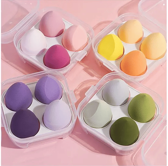 Facejewel Professional Water Drop Shape Cosmetic Puff Makeup With Box (Pack of 4) Facejewel Professional Water Drop Shape Cosmetic Puff Makeup With Box (Pack of 4)