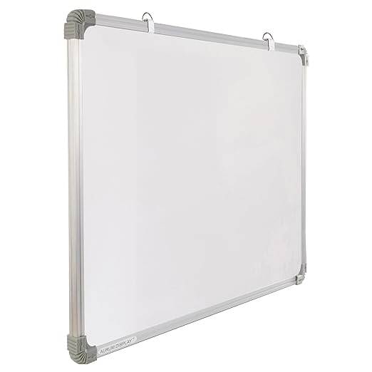     			Freedy Alloy Steel, Aluminium Non Magnetic 1 X1.5 feet Double Sided White Board and Chalk Board Front Side whiteboard Marker Surface and Back Side Chalkboard Surface (1 X 1.5)
