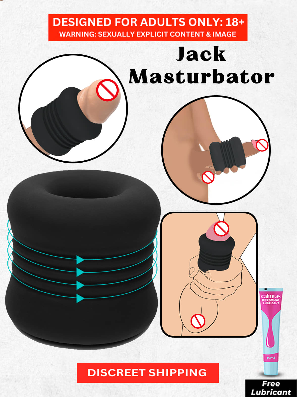 Handjob Masturbator- Secret Masturbator with Inner Dotted Texture, Light Weight and Reusable
