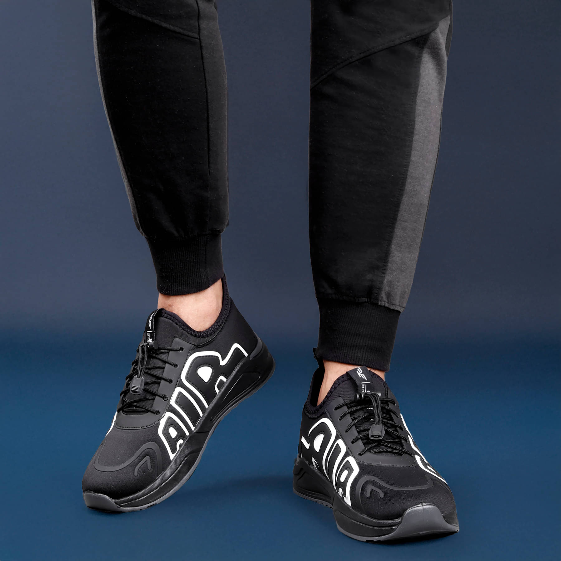     			Jynx Black Casual Running Sneakers Black Men's Lifestyle Shoes