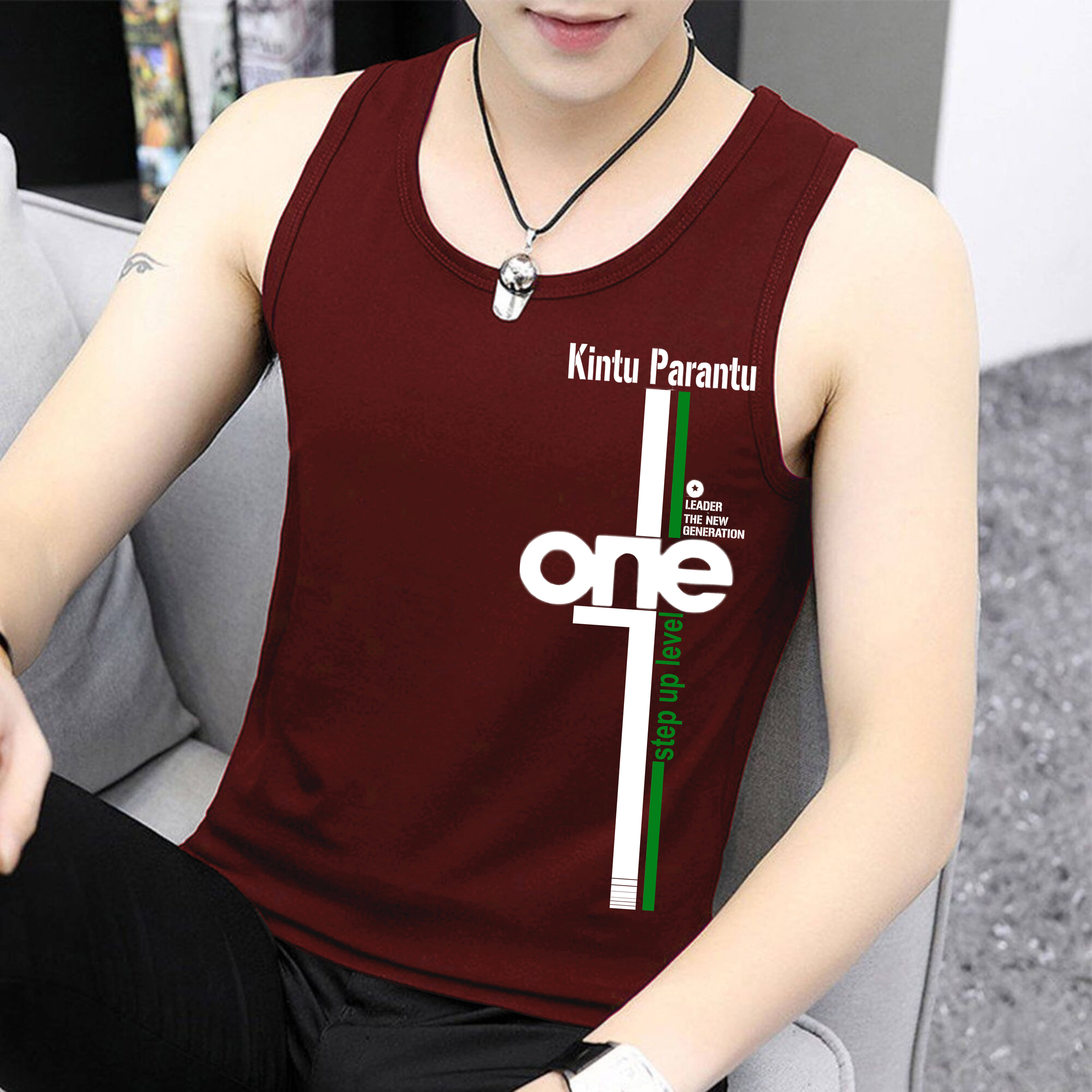 Kintu Parantu Pack of 1 Polyester Basic Vest For Men ( Multicolor13 ) - Nightwear & Loungewear | Buy online on ZillyBuy