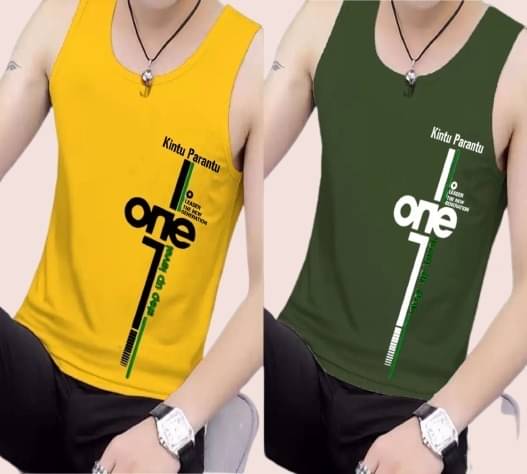 Kintu Parantu Pack of 2 Polyester Basic Vest For Men ( Multicolor10 ) Kintu Parantu Pack of 2 Polyester Basic Vest For Men ( Multicolor10 )