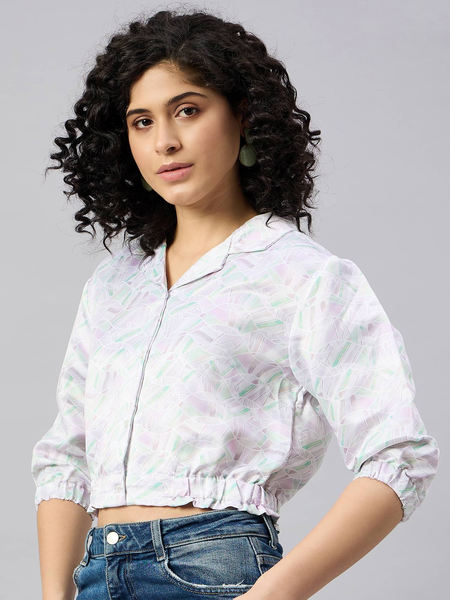     			Kuwarii Women's Satin Regular Top ( Multicolor )