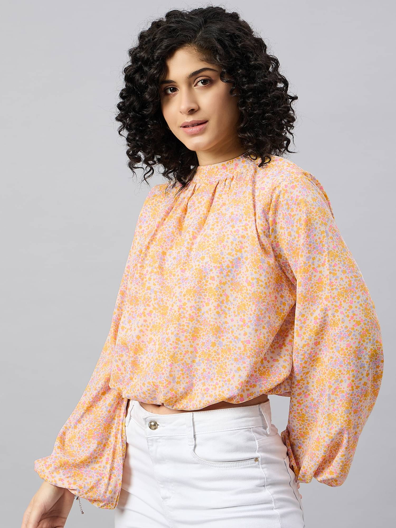 Kuwarii Women's Satin Regular Top ( Multicolor )     			Kuwarii Women's Satin Regular Top ( Multicolor )