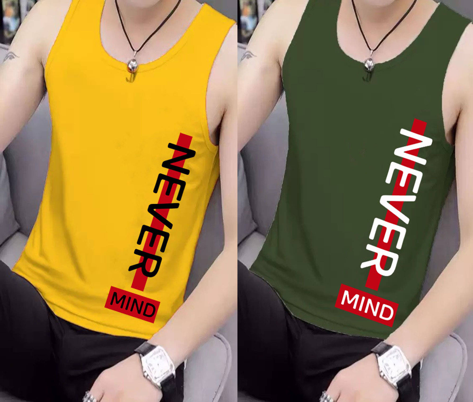     			Lecowar Pack of 2 Polyester Basic Vest For Men ( Multicolor1 )