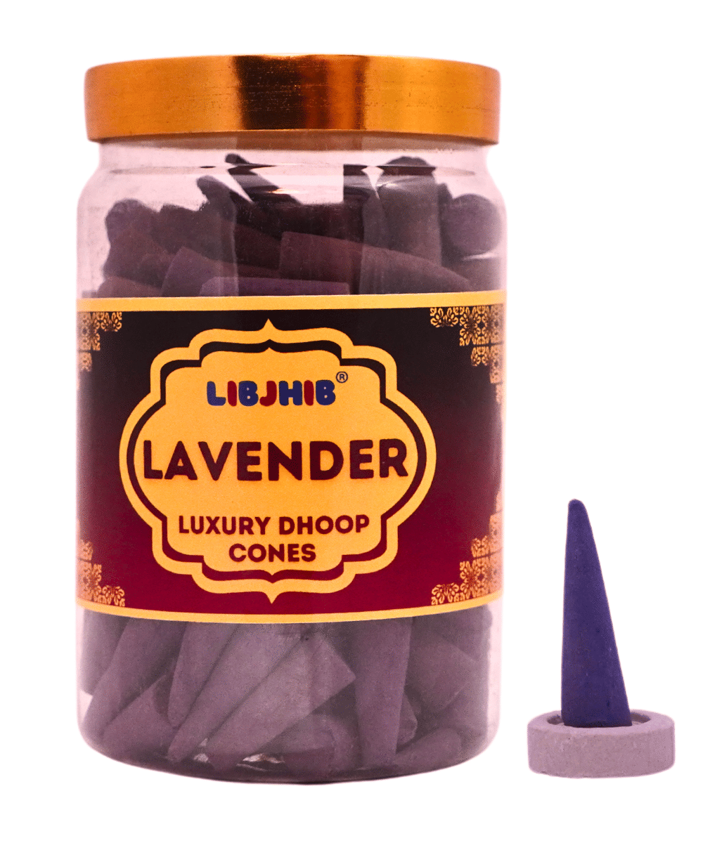     			Libjhib Incense Dhoop Cone Lavender 200 gm ( Pack of 1 )