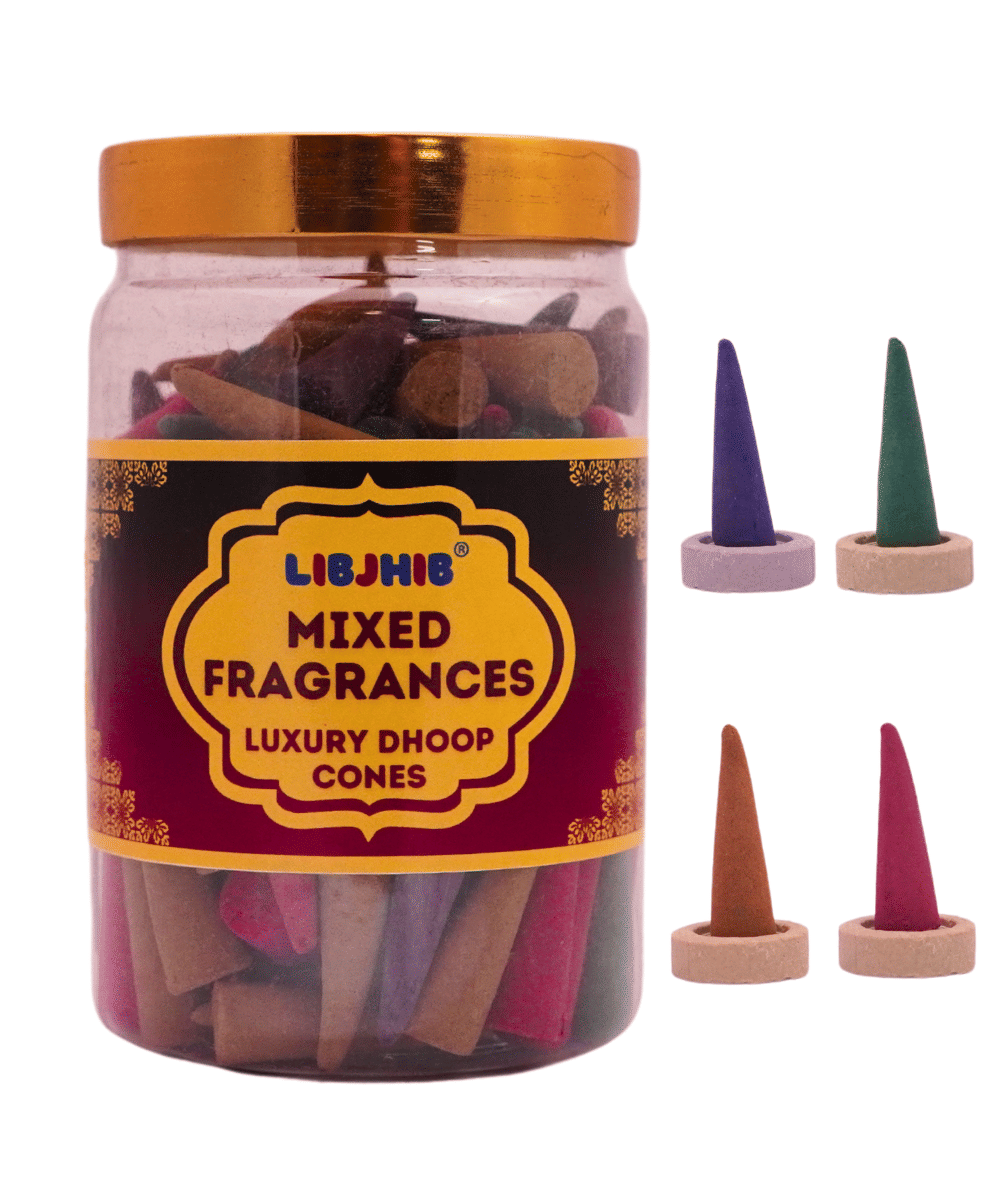     			Libjhib Incense Dhoop Cone Mixed Fragrances 200 gm ( Pack of 1 )