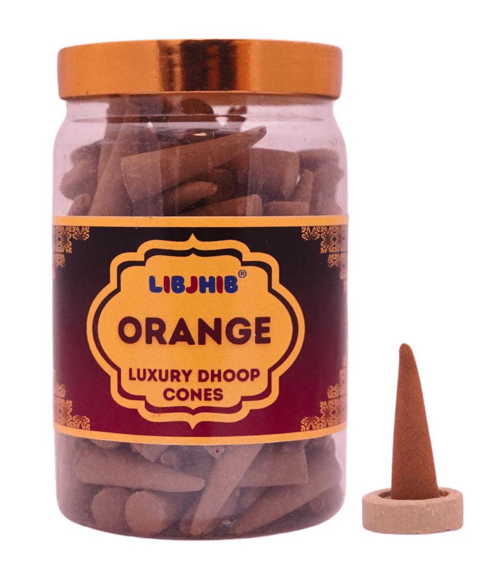     			Libjhib Incense Dhoop Cone Orange 200 gm ( Pack of 1 )