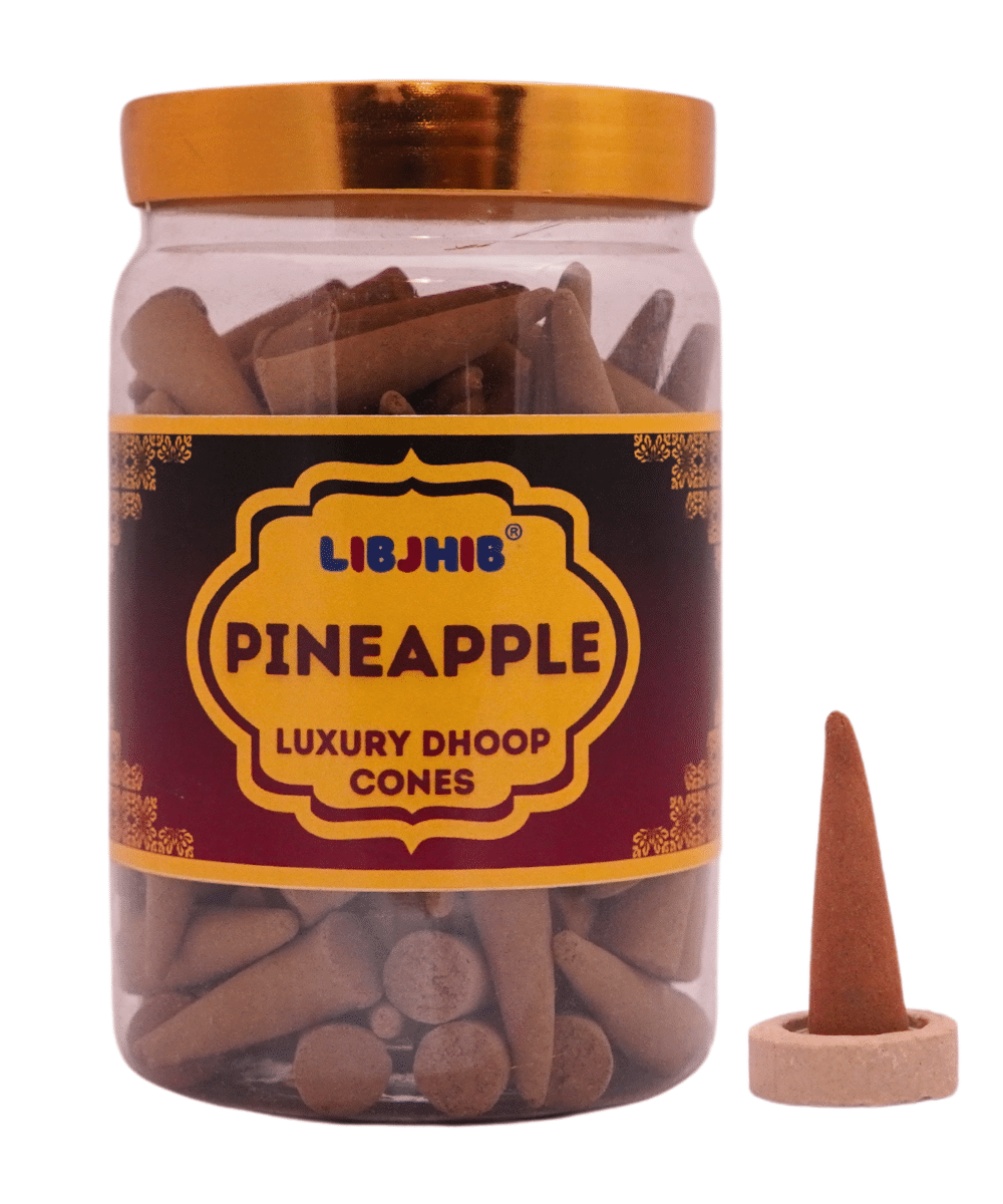     			Libjhib Incense Dhoop Cone Pineapple 200 gm ( Pack of 1 )