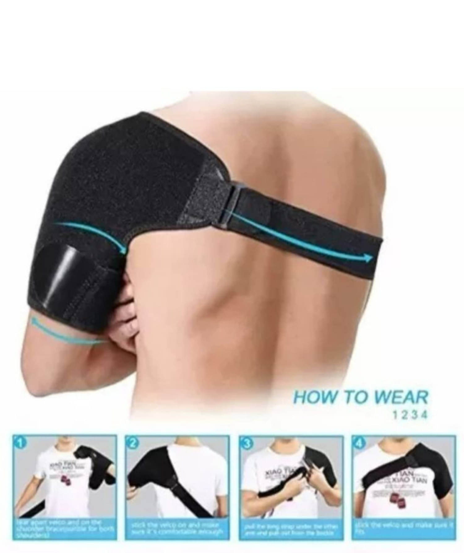     			Musclefit Shoulder Support for Joint Pain Relief, Dislocated Sholder, Adjustable Fits Both Left and Right Arm (Universal Size)