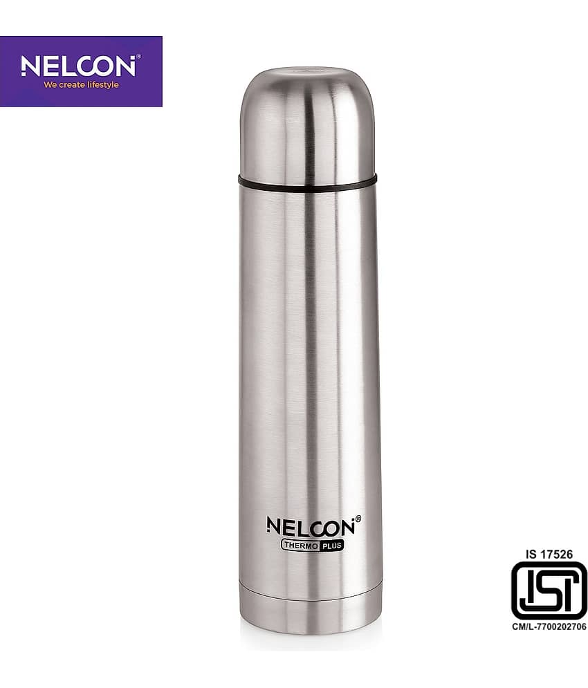 Nelcon 500ML Starlit Silver Stainless Steel Water Bottle 500 mL ( Set of 1 )