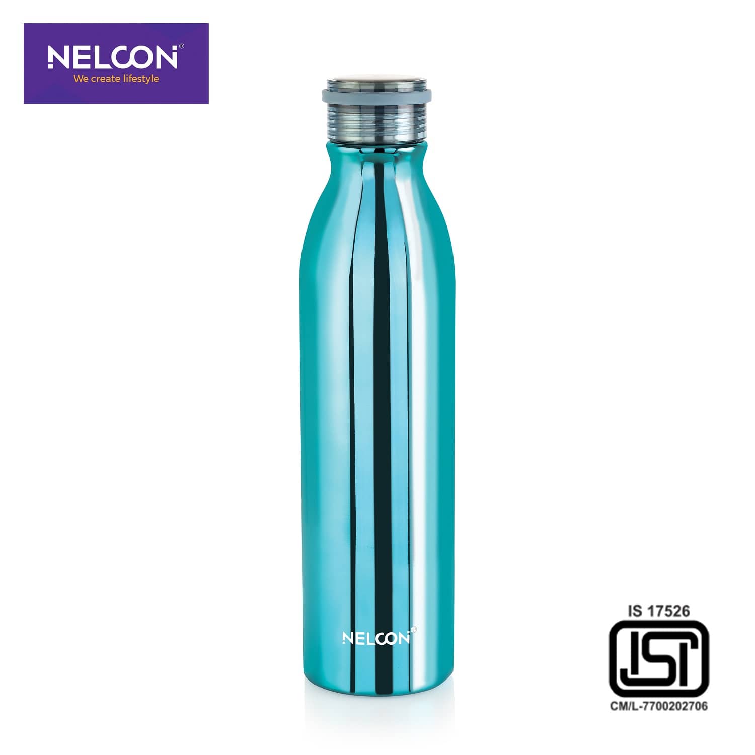Nelcon STARK BLUE Blue Stainless Steel Water Bottle 1000 mL ( Set of 1 )