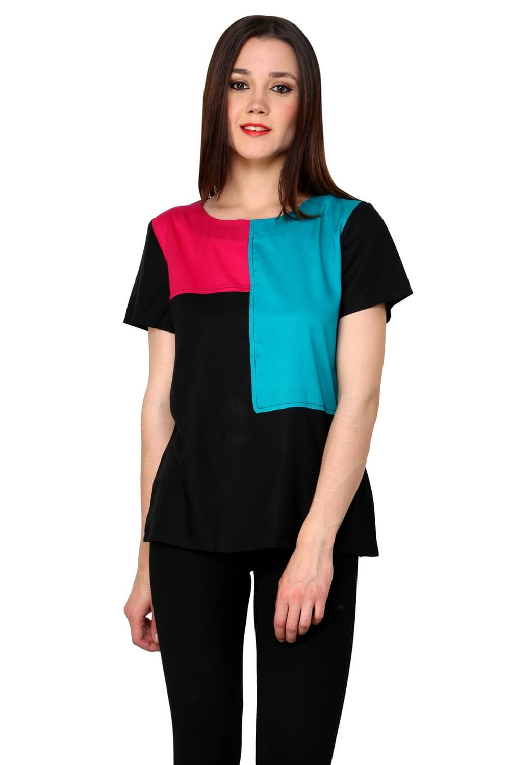 Pannkh Women's Rayon Regular Top ( Pink ) Pannkh Women's Rayon Regular Top ( Pink )