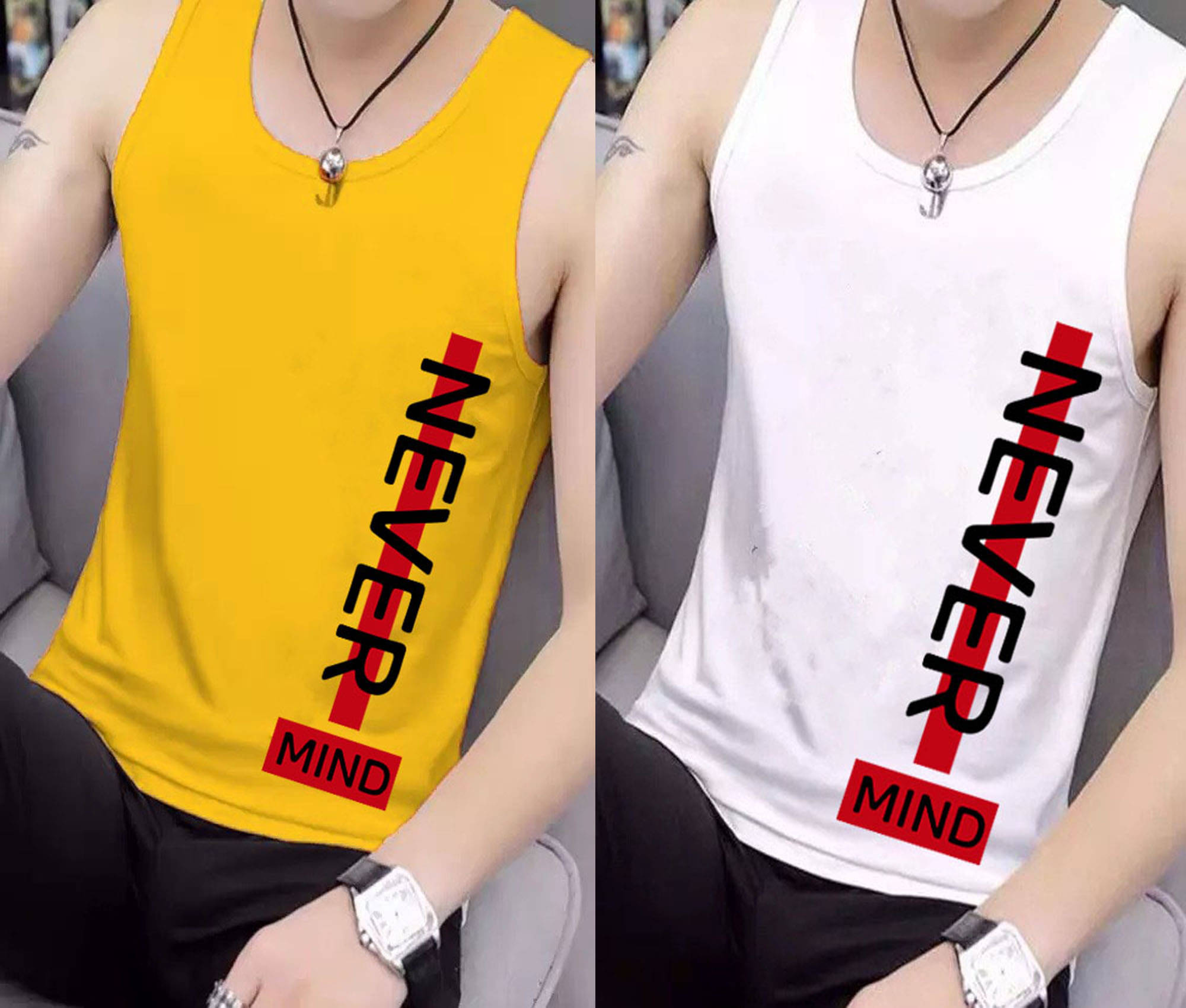     			Parona Pack of 2 Polyester Basic Vest For Men ( Multicolor1 )
