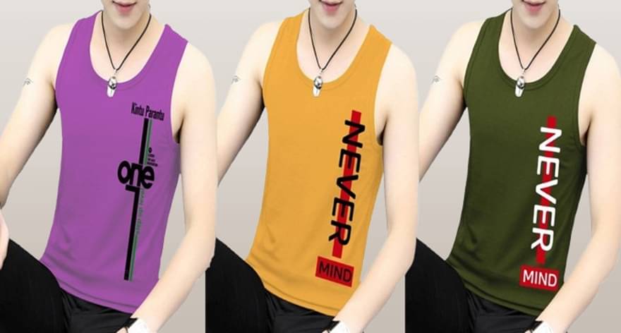     			Parona Pack of 3 Polyester Basic Vest For Men ( Multicolor10 )