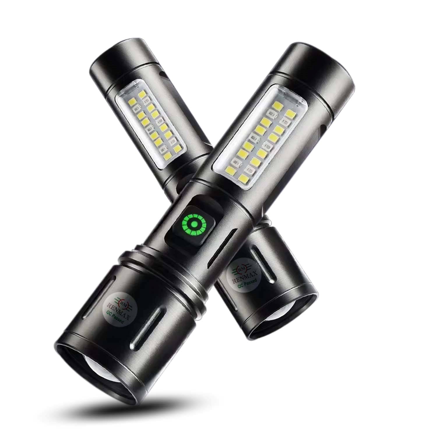     			RENMAX - 30W Rechargeable Flashlight Torch ( Pack of 2 )