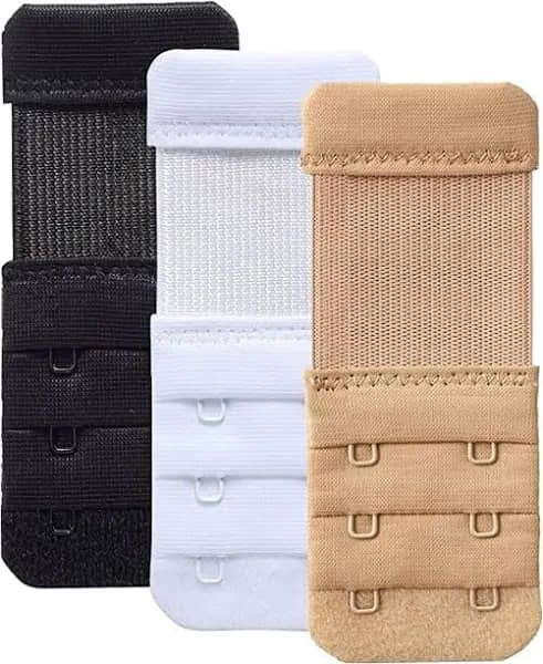 ROKONIC® Bra Hook Extender-2 Hook-3 Eye(Extra Elastic)Save Your Bra Band Length-Bra Extensions-Bra Extender Hook-Bra Hook And Eye Bra Combo For Women