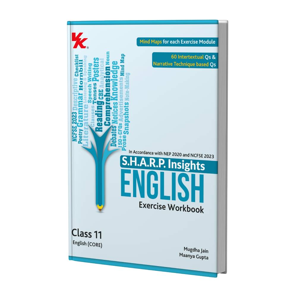 S.H.A.R.P. Insights for CBSE Class 11 English (CORE) Exercise Workbook by Mugdha Jain (BITS Pilani, IIM-A) & Maanya Gupta (IIM-A)- Edition (2025-26) S.H.A.R.P. Insights for CBSE Class 11 English (CORE) Exercise Workbook by Mugdha Jain (BITS Pilani, IIM-A) & Maanya Gupta (IIM-A)- Edition (2025-26)