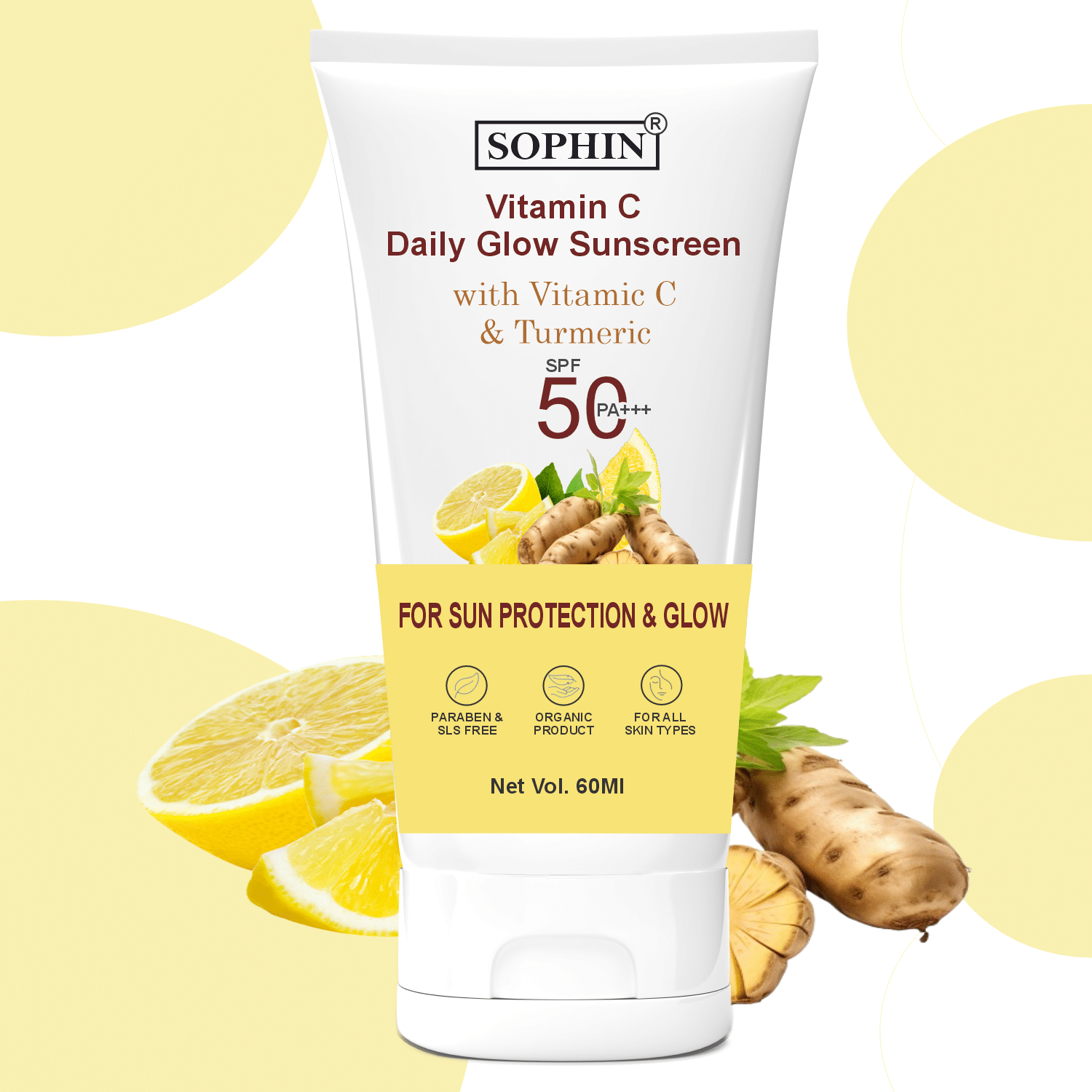     			SOPHIN SPF 50 Sunscreen Cream For All Skin Type ( Pack of 1 )