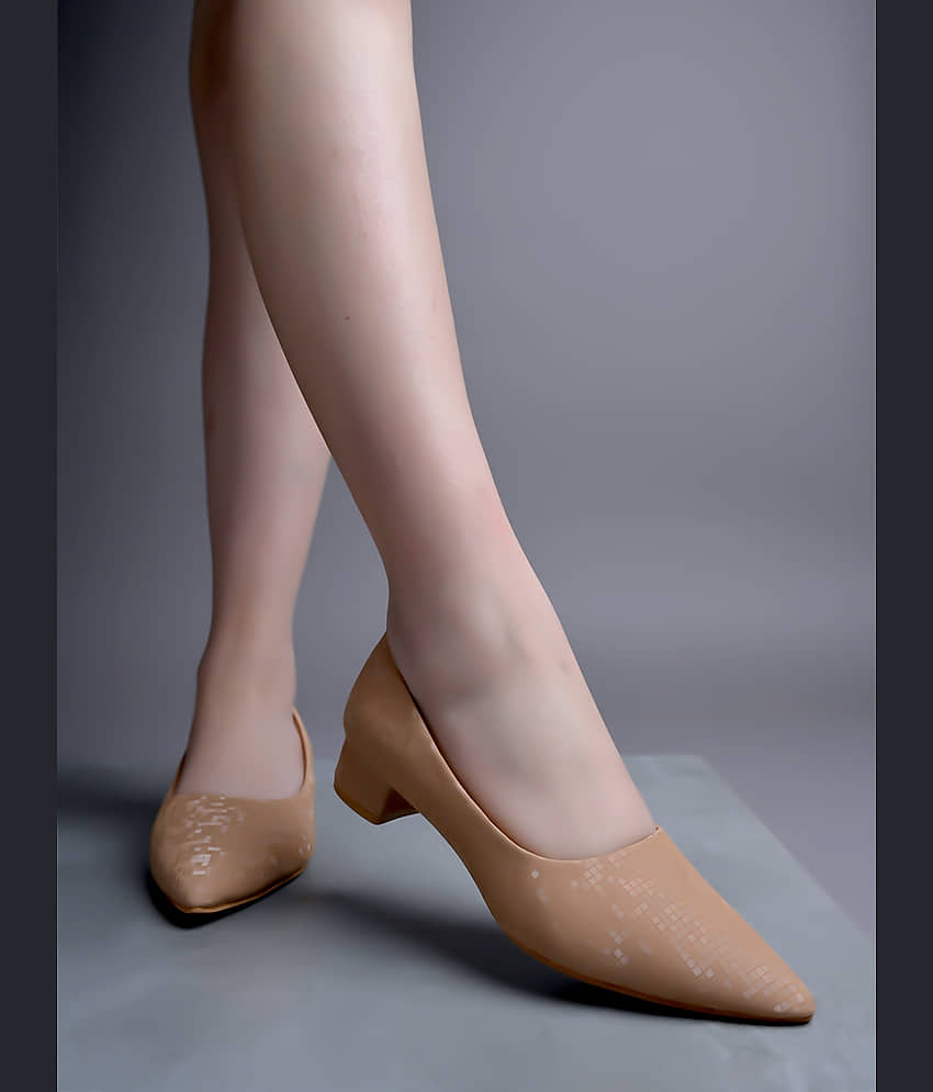 Shoetopia Tan Women's Pumps Heels - Heels | Buy online on ZillyBuy
