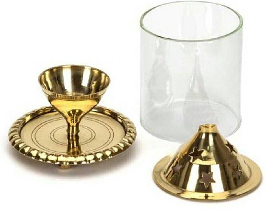     			T-KA108 Akhand Jyot Brass Table Diya ( 6 Inches )