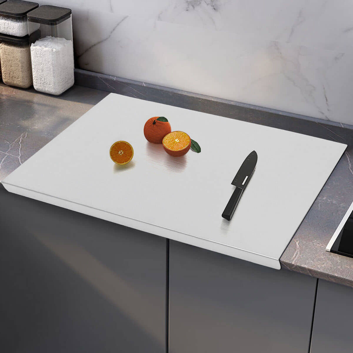The HomeDecor Mart Steel Chopping Board 1 Pcs