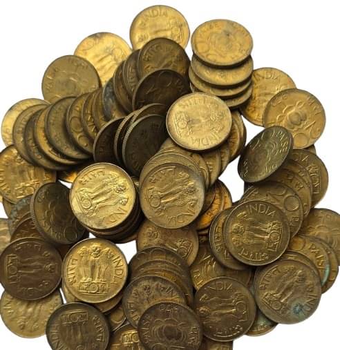     			Very Rare 20 Paise Lotus 80 UNC Coins