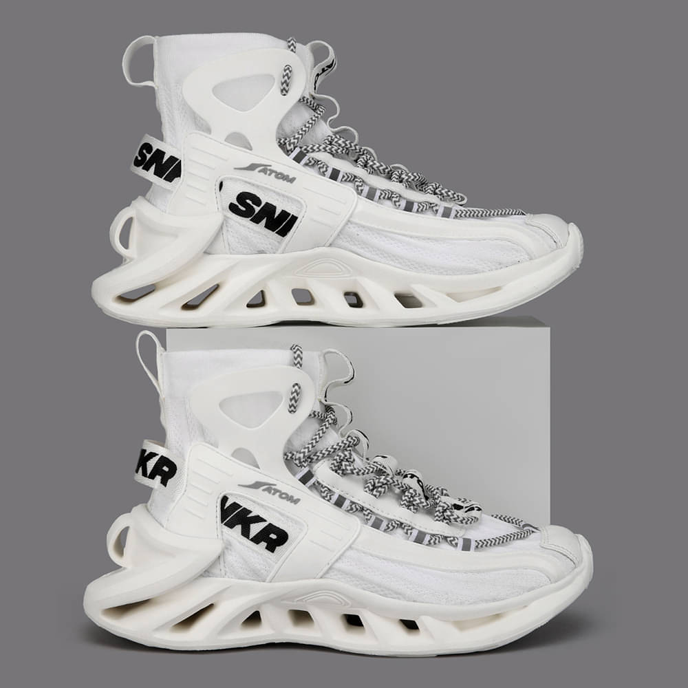     			ATOM White Men's Sneakers