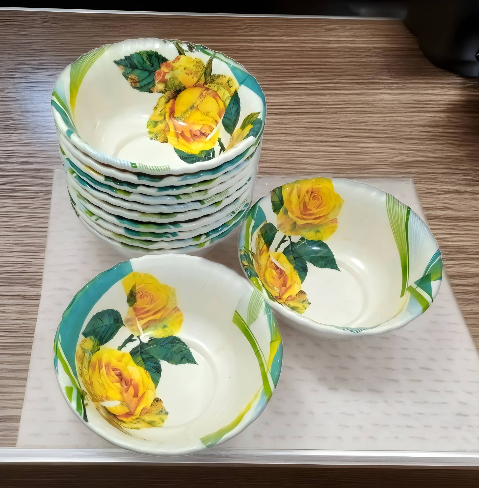    			kitchrox Melamine Printed Snacks Bowl 10 cm ( Set of 12 ) Multi Color