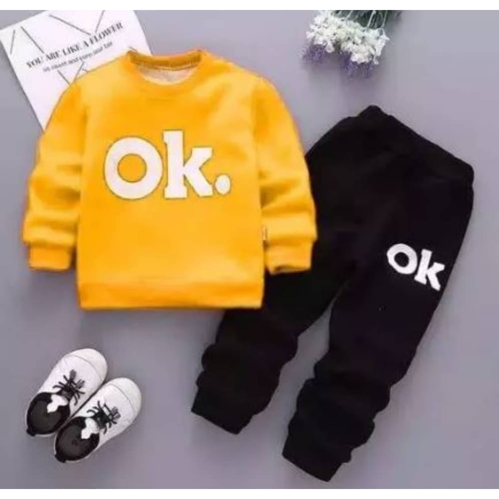     			kukke Pack of 1 Baby Boys Cotton T-Shirt & Pants Set ( Yellow )
