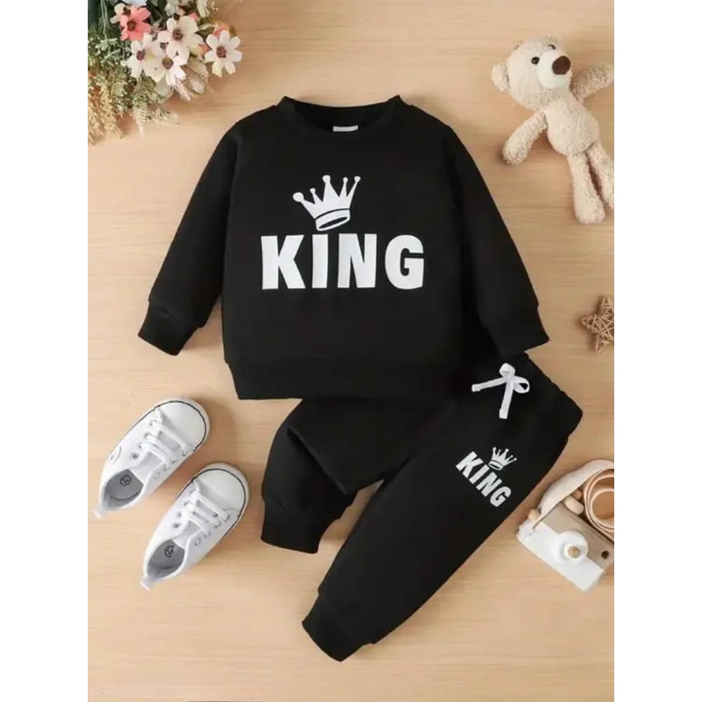     			kukke Pack of 1 Baby Boys Cotton T-Shirt & Pants Set ( Black )