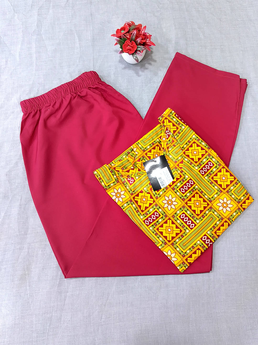     			1 Stop Fashion Crepe Printed Kurti With Pants Women's Stitched Salwar Suit - Multicoloured ( Pack of 1 )