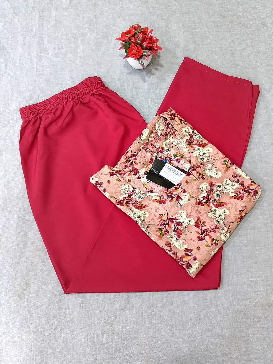 1 Stop Fashion Crepe Printed Kurti With Pants Women's Stitched Salwar Suit - Peach ( Pack of 1 ) 1 Stop Fashion Crepe Printed Kurti With Pants Women's Stitched Salwar Suit - Peach ( Pack of 1 )