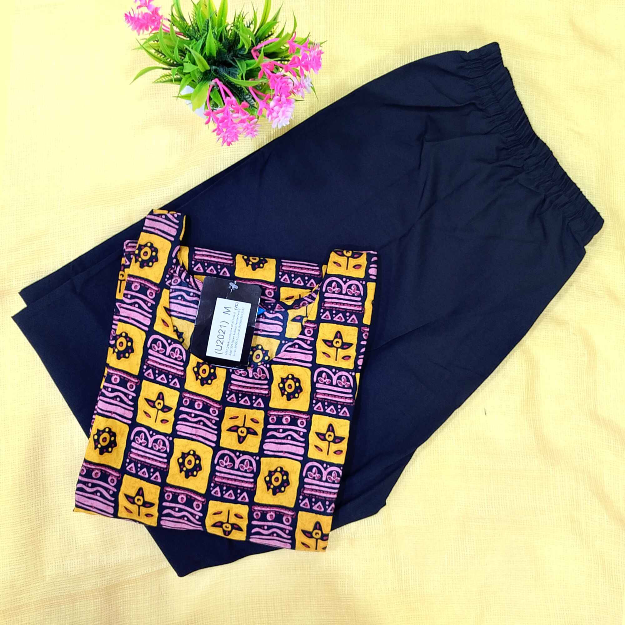 1 Stop Fashion Crepe Printed Kurti With Pants Women's Stitched Salwar Suit - Yellow ( Pack of 1 ) 1 Stop Fashion Crepe Printed Kurti With Pants Women's Stitched Salwar Suit - Yellow ( Pack of 1 )