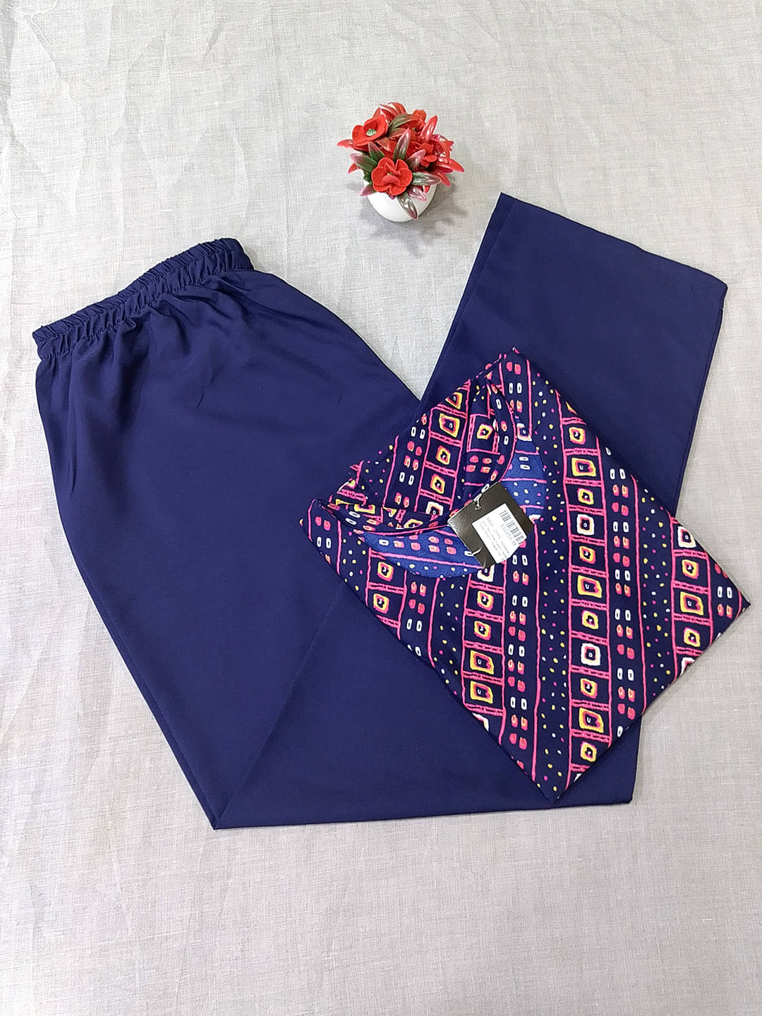 1 Stop Fashion Pack of 1 Crepe Printed Straight Women's Kurti - ( Blue )     			1 Stop Fashion Pack of 1 Crepe Printed Straight Women's Kurti - ( Blue )