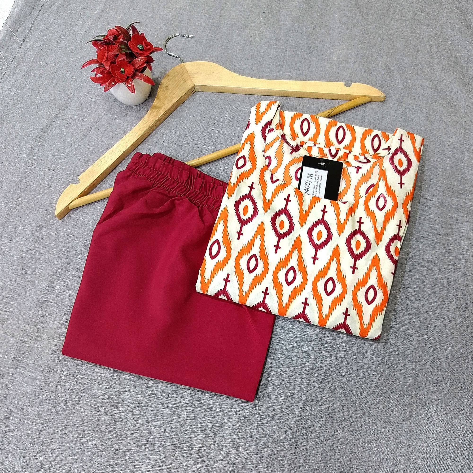 Ethnicbasket Crepe Printed Kurti With Pants Women's Stitched Salwar Suit - Multicoloured ( Pack of 1 ) Ethnicbasket Crepe Printed Kurti With Pants Women's Stitched Salwar Suit - Multicoloured ( Pack of 1 )