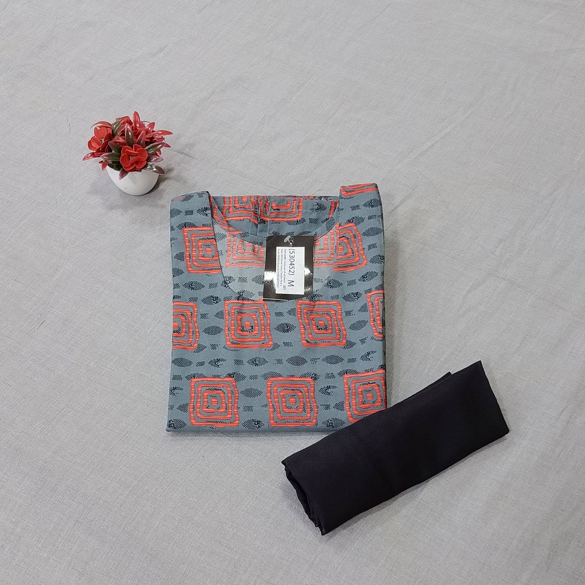 Ethnicbasket Crepe Printed Kurti With Pants Women's Stitched Salwar Suit - Multicoloured ( Pack of 1 )     			Ethnicbasket Crepe Printed Kurti With Pants Women's Stitched Salwar Suit - Multicoloured ( Pack of 1 )