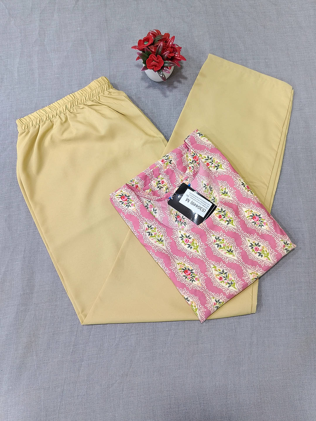 Ethnicbasket Crepe Printed Kurti With Pants Women's Stitched Salwar Suit - Peach ( Pack of 1 )     			Ethnicbasket Crepe Printed Kurti With Pants Women's Stitched Salwar Suit - Peach ( Pack of 1 )