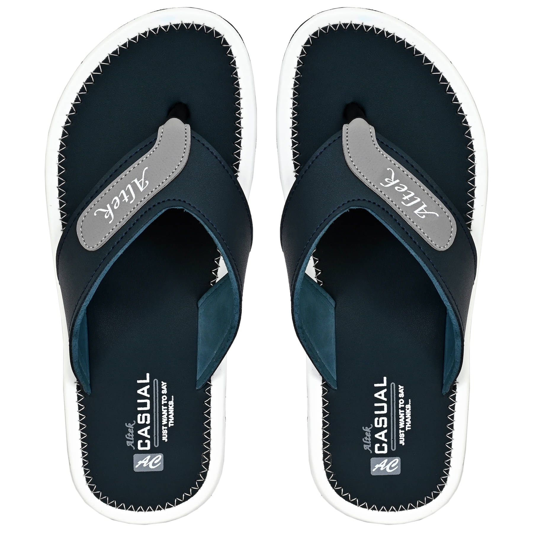     			Altek Navy Men's Thong Flip Flop