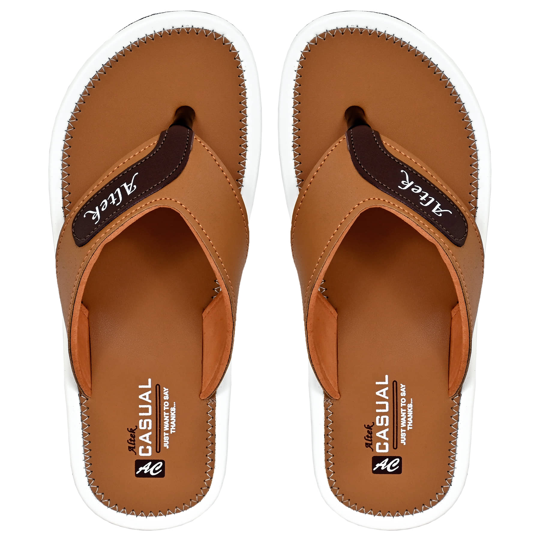 Altek Tan Men's Thong Flip Flop