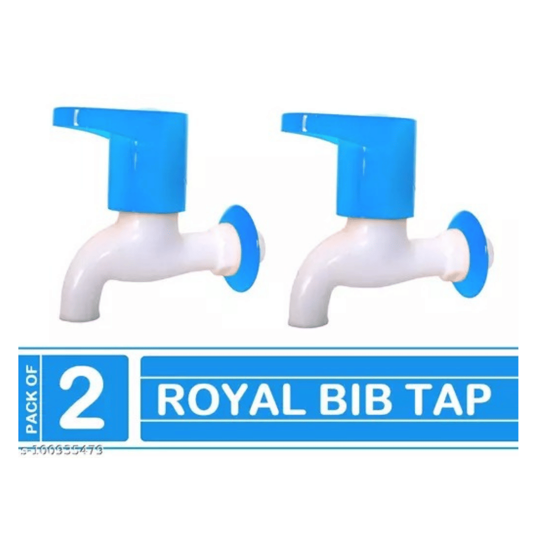 BATHONIX Royal Blue PVC Bib Cock Tap - 2 PCS Plastic (ABS) Bathroom Tap (Bib Cock) BATHONIX Royal Blue PVC Bib Cock Tap - 2 PCS Plastic (ABS) Bathroom Tap (Bib Cock)