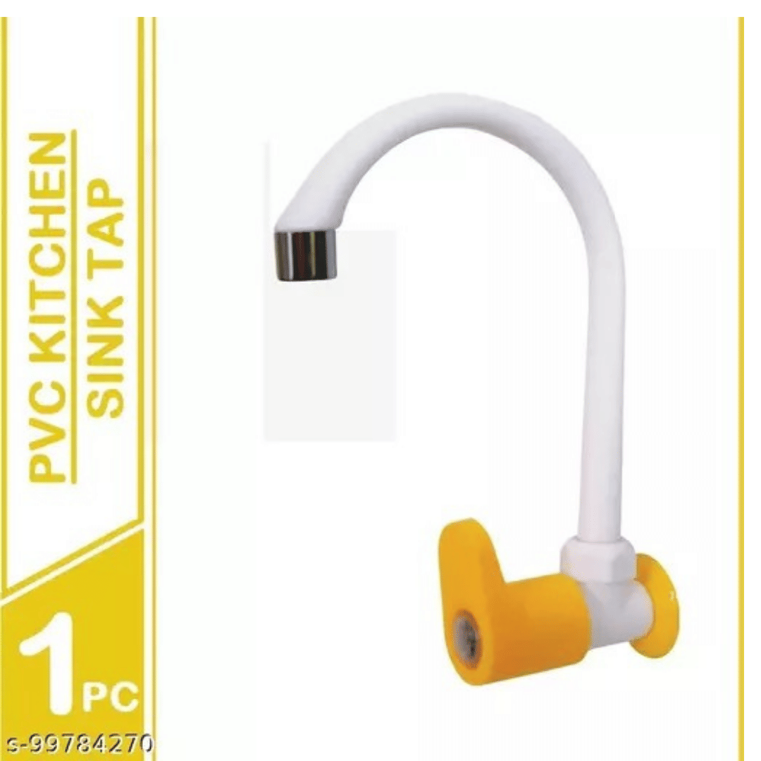 BATHONIX Royal Yellow Big Spout Classic Sink Cock - 1 PCS Plastic (ABS) Kitchen Sink Tap (Sink Cock) BATHONIX Royal Yellow Big Spout Classic Sink Cock - 1 PCS Plastic (ABS) Kitchen Sink Tap (Sink Cock)