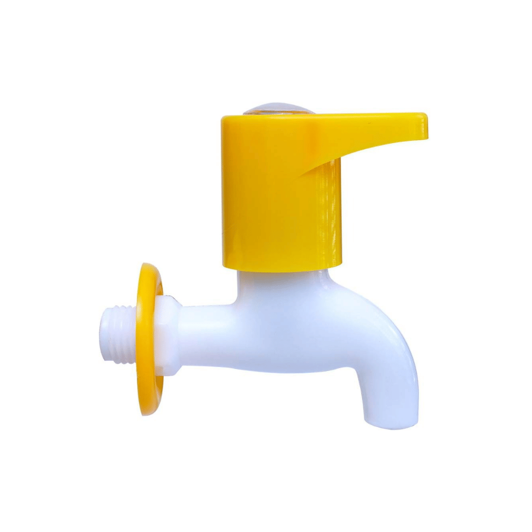 BATHONIX Royal Yellow PVC Bib Cock Tap - 1 PCS Plastic (ABS) Bathroom Tap (Bib Cock) BATHONIX Royal Yellow PVC Bib Cock Tap - 1 PCS Plastic (ABS) Bathroom Tap (Bib Cock)