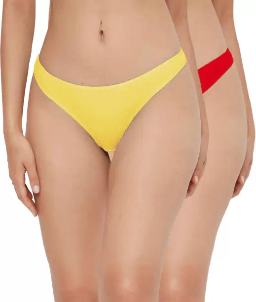     			Bebron Pack of 2 Cotton Lycra Thongs For Women ( Multicolor13 )