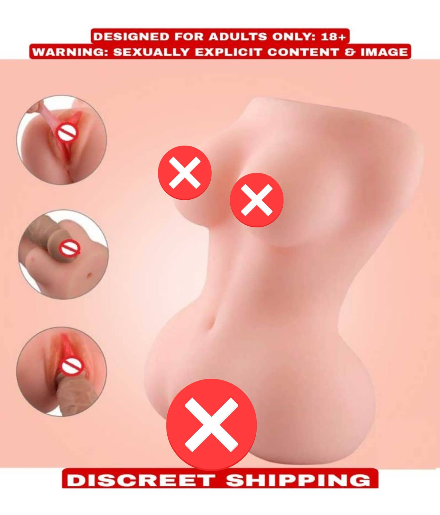 CRAZYNYT PRESENT SUPER QUALITY POCKET BREAST AND VAGINA REALISTIC DOLL MALE MASTURBATOR SEX TOY