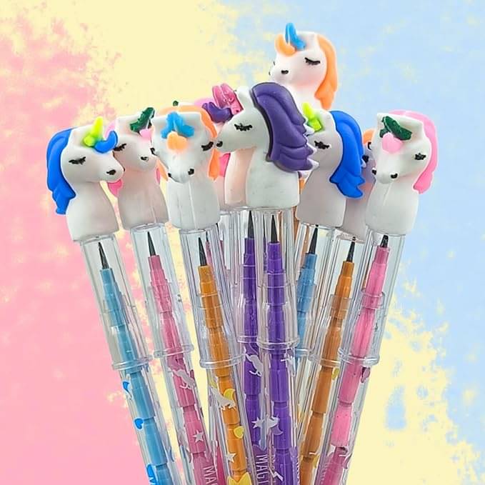     			ECLET Beautiful Designer Unicorn Pencils (Pack of 12 Pencils) Assorted Colours